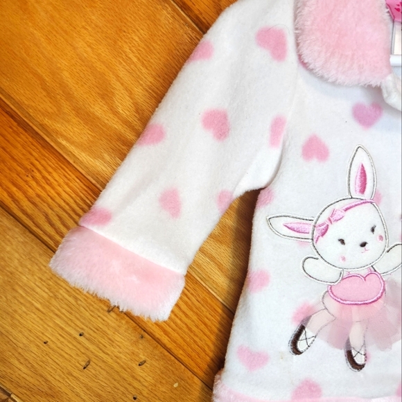 Young Hearts vintage 1993 baby pink faux fur lined hearts jacket - Picture 3 of 9